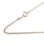 K18PG ピンクゴールド ネックレス ボール 2.5g 40cm レディース 中古 美品