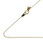 K18YG イエローゴールド ネックレス 小豆 1.5g 〜45cm フリーチェーン レディース 中古