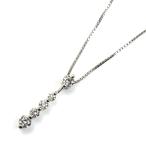 セイコージュエリー Pt900/850 ネックレス ダイヤモンド0.40ct 3.9g ~45cm フリーチェーン レディース 中古