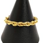 K18YG イエローゴールド ロープ リング・指輪 22号 0.8g ユニセックス 中古