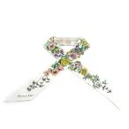 Dior Dior mitsa флора шарф белый многоцветный 24FCO1061606 женский б/у 