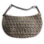 FENDI フェンディ ズッキーノ ワンショルダー ハンドバッグ ブラウン 8BR440 レディース 中古