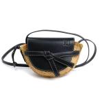 LOEWE ロエベ ゲート ミニ ショルダーバッグ ブラック ナチュラル 329.13.U62 レディース 中古