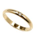 CARTIER カルティエ K18YG ウェディング 1Pダイヤ リング・指輪 B4057653 ダイヤモンド 13号 53 2.3g レディース 中古 美品