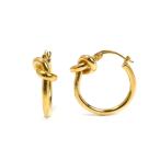 ショッピング古 CELINE セリーヌ ノットスモール フープ ピアス 46N556BRA.35OR レディース 中古