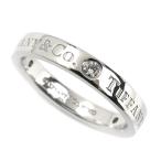 TIFFANY&Co. ティファニー Pt950プラチナ フラットバンド 3Pダイヤ リング・指輪 ダイヤモンド 7.5号 5.0g レディース 中古 美品
