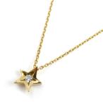 ショッピング古 STAR JEWELRY スタージュエリー K18YG イエローゴールド 星 スター ダイヤ ネックレス ダイヤモンド0.05ct 2g 40cm レディース 中古