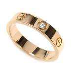 CARTIER カルティエ K18PG ピンクゴールド ミニラブ 1Pダイヤ リング・指輪 ダイヤモンド 13号 53 4.5g レディース 中古 美品