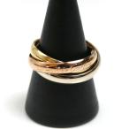 CARTIER カルティエ K18YG/PG/WG トリニティ les must de cartier リング・指輪 16号 56 9.0g レディース 中古 美品