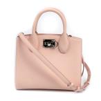 Salvatore Ferragamo サルヴァトーレフェラガモ Studio Box Bag XS 2Wayショルダーバッグ ピンク 211424 レディース 中古 美品