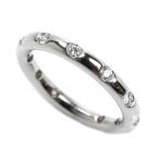 TIFFANY&Co. ティファニー Pt950プラチナ ビゼット 12Pダイヤ リング・指輪 ダイヤモンド 9号 5.0g レディース 中古 美品