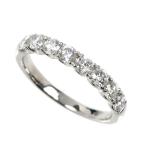 Ponte Vecchio ポンテヴェキオ Pt900プラチナ ハーフエタニティ リング・指輪 ダイヤモンド0.73ct 11号 3.4g 訳あり品 レディース 中古