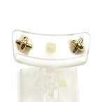 TIFFANY&Co. ティファニー K18YG イエローゴールド クロスステッチ ピアス 1.3g レディース 中古