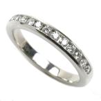 TIFFANY&amp;Co. ティファニー Pt950プラチナ ハーフサークル リング・指輪 ダイヤモンド 8号 3.7g レディース 中古