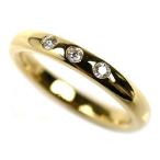 ショッピングティファニー TIFFANY&Co. ティファニー K18YG スタッキングバンド 3P ダイヤ リング・指輪 60017115 ダイヤモンド 8号 3.7g レディース 中古 美品