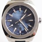 MT3627  GUCCI グッチ GG2570 メンズ　クォーツ 腕時計 SS 40ミリ 青文字盤 クオーツYA142303/142.3 /中古/美品/質屋出店