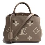 LOUIS VUITTON ルイ・ヴィトン モンテーニュBB 2Wayショルダーバッグ モノグラムアンプラント ベージュ M45489 IC レディース 中古 美品