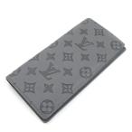 LOUIS VUITTON ルイ・ヴィトン ポルトフォイユ・ブラザ 長財布 モノグラム・シャドウ グレー M81335 メンズ 中古 美品