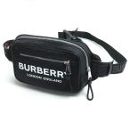 BURBERRY バーバリー ロゴプリント ECONYL バムバッグ ボディバッグ ブラック 8021089 メンズ 中古 美品