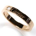 ショッピングピンクゴールド CARTIER カルティエ K18PG ピンクゴールド エングレーブド 1P ダイヤ  リング・指輪 B4086448 ダイヤモンド 8号 48 3.4g 中古 美品