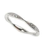 CHANEL シャネル Pt950プラチナ カメリア ハーフエタニティ ダイヤ リング・指輪 J10835 ダイヤモンド 9号 49 3.0g レディース 中古 美品