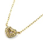 BELLESIORA ベルシオラ K18YG イエローゴールド ダイヤ ネックレス ダイヤモンド0.14ct 1.8g 36.5/40cm ハート レディース 中古