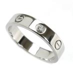 CARTIER カルティエ K18WG ホワイトゴールド ミニラブ 1Pダイヤ リング・指輪 B4050551 ダイヤモンド 11号 51 4.5g レディース 中古