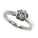 ショッピング古 CHANEL シャネル Pt950プラチナ カメリア 1P ダイヤ リング・指輪 ダイヤモンド0.25ct 5号 45 4.9g レディース 中古 美品