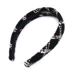 CHANEL シャネル ココマーク カチューシャ ブラック/ピンク AAA021 ヘアバンド レディース 中古
