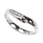 TIFFANY&Co. ティファニー Pt950プラチナ オープンハートバンド ダイヤ リング・指輪 15号 4.6g レディース 中古 美品