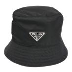 ショッピングプラダ PRADA プラダ RE-NYLON トライアングルロゴ バケットハット ハット ブラック 1HC137 2DMI F0002 XS レディース 中古