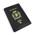 BALENCIAGA Balenciaga паспорт держатель паспорт кейс черный 7877422AA3R1000 унисекс б/у прекрасный товар 