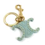 CELINE セリーヌ アセテート メタル トリオンフ キーリング チャーム 49J607GGP.31LY レディース 中古 美品