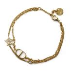 ショッピングdior Dior ディオール メタル ラインストーン Petit CD ダブル ブレスレット B1133PMTCY_D301 〜18.5cm レディース 中古
