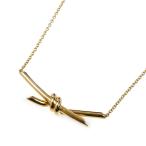 TIFFANY&amp;Co. ティファニー K18PG ピンクゴールド ノット ネックレス 70152460 8.1g 38/43cm レディース 中古