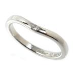 CARTIER カルティエ Pt950 バレリーナ カーブ ウェディング 3Pダイヤ リング・指輪 B4092947 7号 47 2.9g レディース 中古 美品