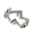 FENDI Fendi metal стразы пять кольцо кольцо * кольцо 7AJ733A44GF035M 20.5 номер мужской б/у прекрасный товар 