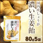 濃い黄金しょうが飴 80ｇ×5 高知県産生姜使用 ゆうパケット送料無料 生姜 のど 飴 冷え あめ アメ 坂田信夫商店