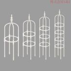 バラ用オベリスク園芸オベリスク植木鉢植物支柱黒/白ミニオベリスク朝顔薔薇ミニトマト棚つる花アイビーS＆L家庭菜園耐候性(Color:白Size:高