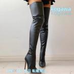 ショッピングニーハイ ニーハイブーツ レディース バックジッパー ロングブーツ ハイヒール ピンヒール ポインテッドトゥ 株式会社S＆L美脚 11cmヒール 身長UP サイハイブーツ