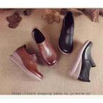 ショッピングウェッジソール パンプス ウェッジソール パンプス スリッポン ブーティ ブーティー おしゃれ ハイヒール 大人 OL フォーマル アンクルブーツ オックスフォードシューズ