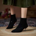 ブーツ ショートブーツ レディース ショートブーツ ピンヒール 5cmヒール ブーツ ヒールブーツ ピンヒール ブーツ シンプル 美脚 足細 おしゃれ 大きいサイズ