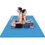 YUREN ヨガマット 大きいサイズ 厚め 15mm 幅広 200*130cm 高密度 ニトリルゴム 防音防振 筋トレ