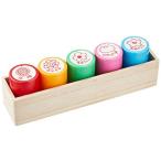 スタンプ工房 愛 先生スタンプ 評価印セット 5個入 ES-06 花 丸型