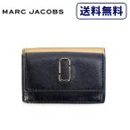 [正規品]送料無料 MARC JACOBS マークジェイコブス SNAPSHOT ブラック ゴールド ピンク 3つ折り財布 レディース M0014492-003