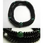 黒檀108玉ブレスレットレディスメンズ二重インド翡翠仕立て二重巻きブレス香...