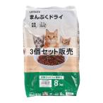 ショッピングキャットフード ◆キャットフード ドライ 猫用 猫  猫フード 大容量 まんぷくドライ ドライフード お魚ミックス味 野菜入り お魚 8kg×3個セット 総合栄 LIFELEX コーナン