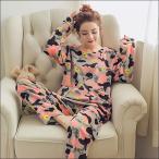 パジャマ レディース 冬 ふわふわ暖か ルームウェア ルームウエア 長袖 長ズボン セットアップ マイクロファイバー パジャマ 上下セット モコモコ 暖か F-922