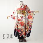 振袖 レンタル フルセット 正絹 着物 結婚式 成人式 身長161-176cm 白 wh-039