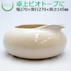 ビオトープ鴨口陶器鉢白